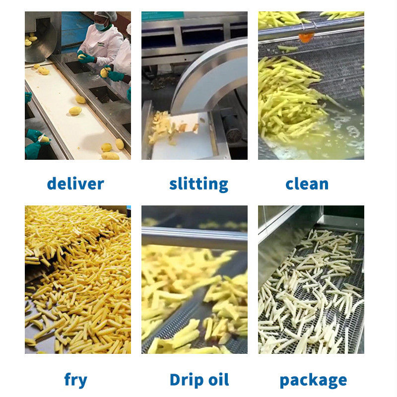 Disesuaikan Mesin Produksi Kripik Kentang Otomatis Pencucian / Penggorengan / Pengemasan Kentang Goreng Kentang